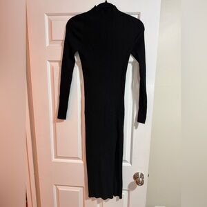 Wilfred Black Long Sleeve Dress with thigh slit